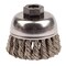 Weiler 2-3/4" Single Row Knot  Cup Brush.020" Stainless , M10x1.25 Nut 13253 - alternate 1